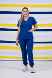 Scrub feminino Clara cor azul bic - foto 2