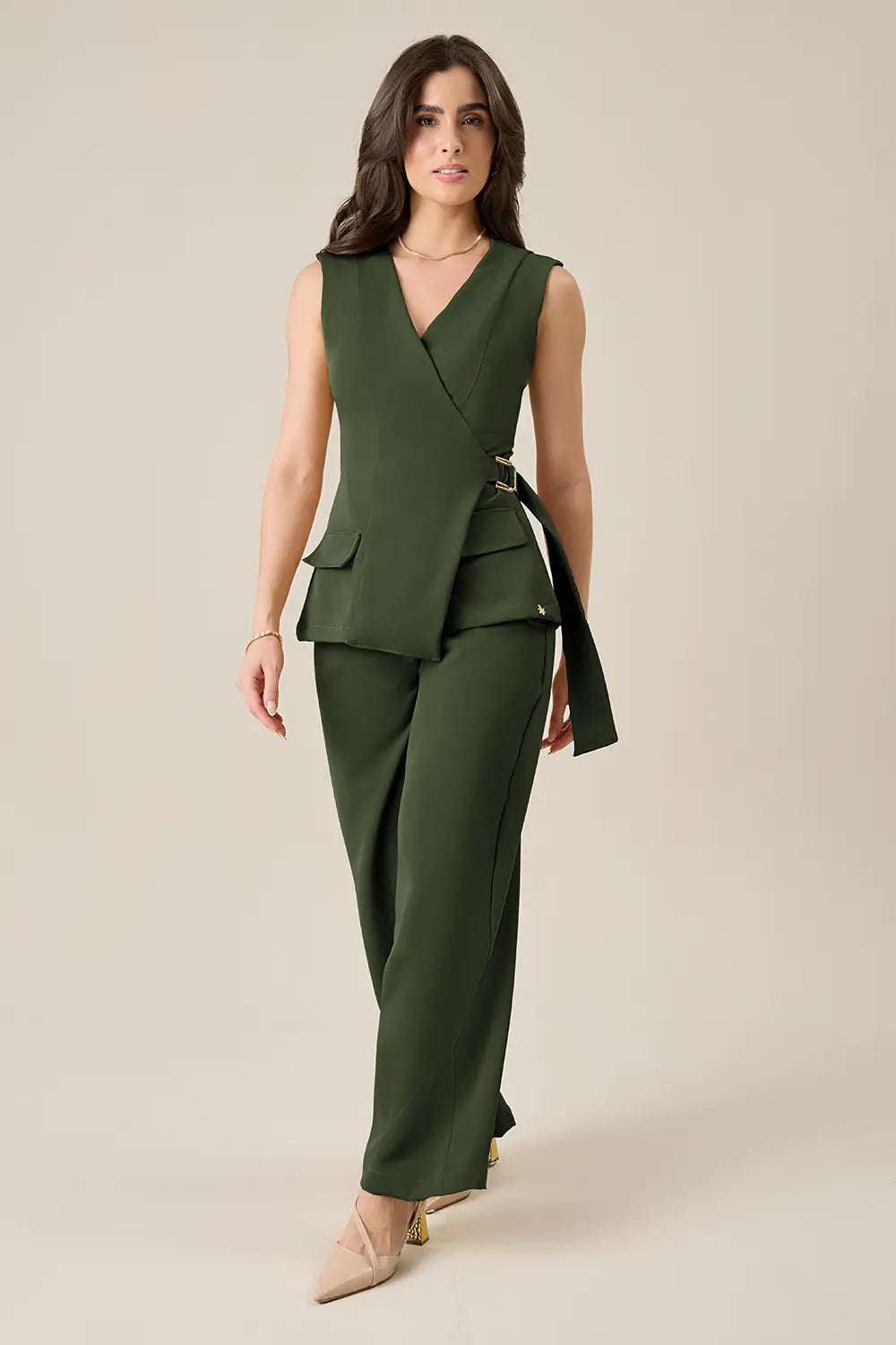 Conjunto feminino Maitê cor verde militar - foto 1