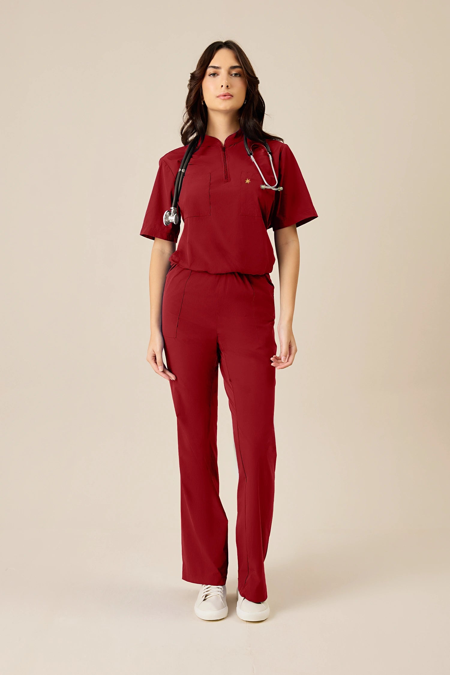 Scrub feminino Yara cor vinho - foto 1