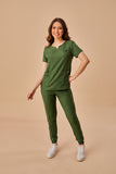 Scrub feminino Fabiana cor verde militar - foto 1