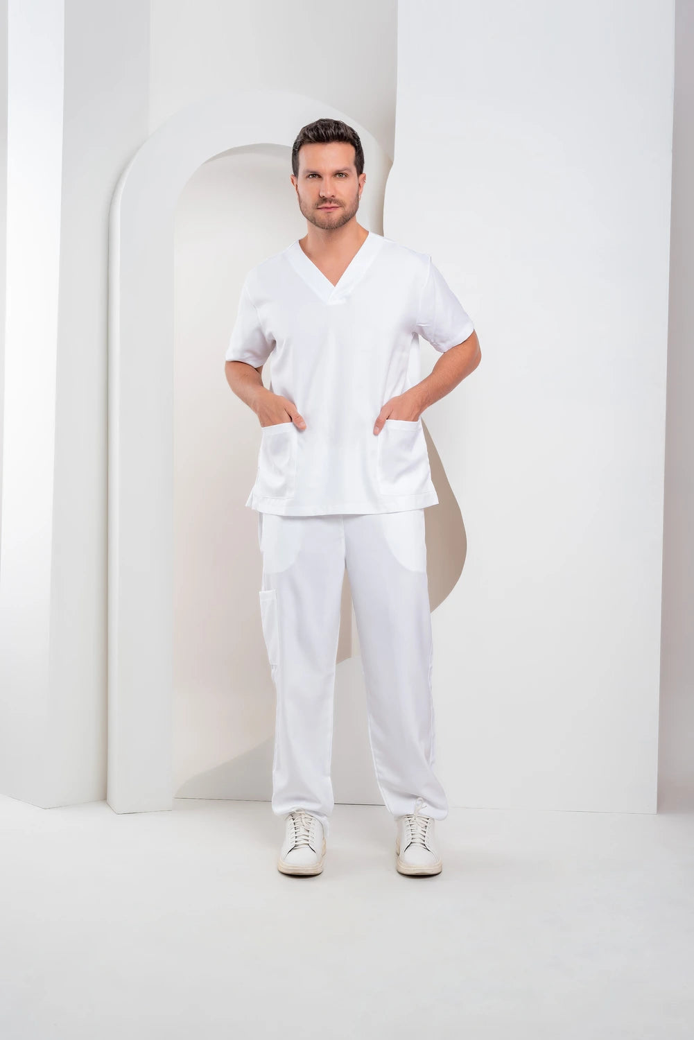 Scrub masculino André cor branco - foto 2