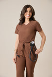 Scrub feminino Beatriz cor chocolate - foto 6