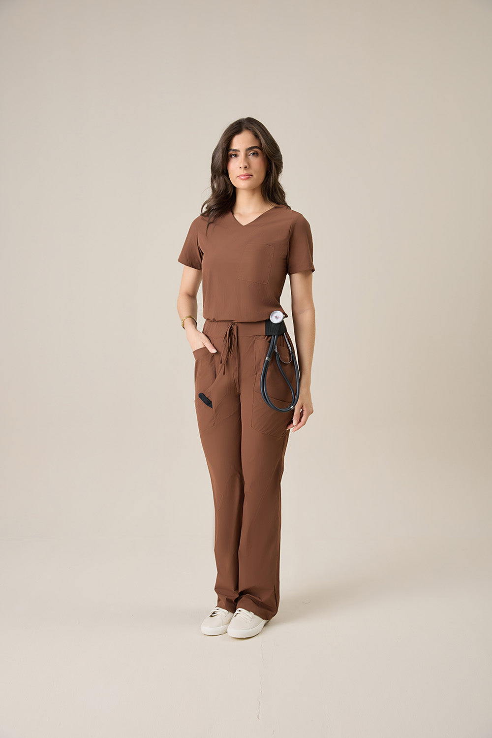 Scrub feminino Beatriz cor chocolate - foto 1