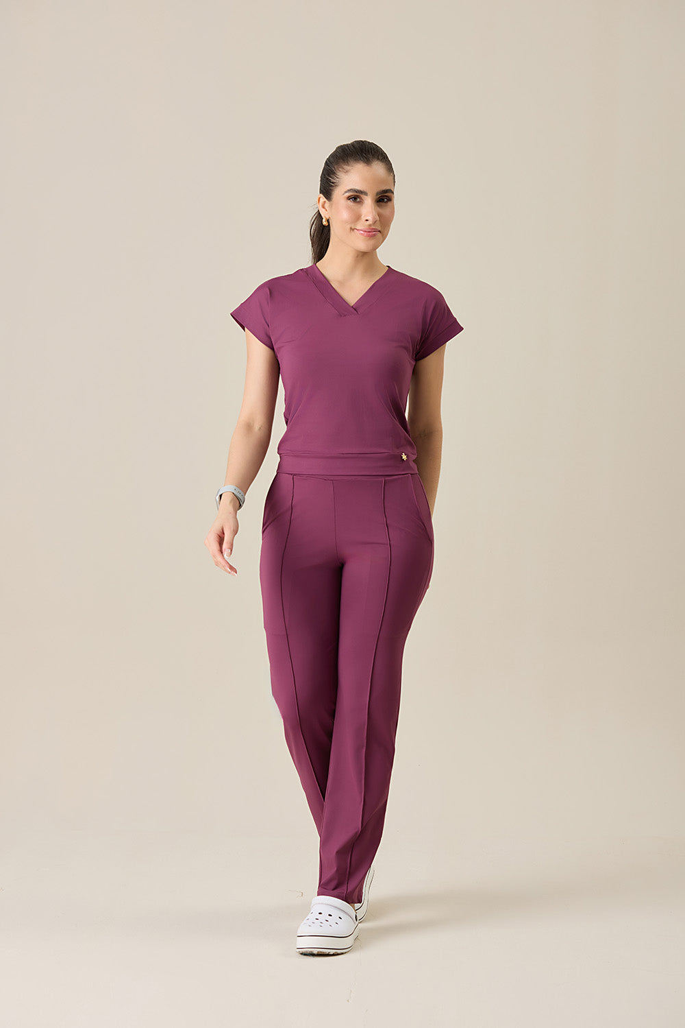 Scrub feminino Sheryda cor vinho - foto 6