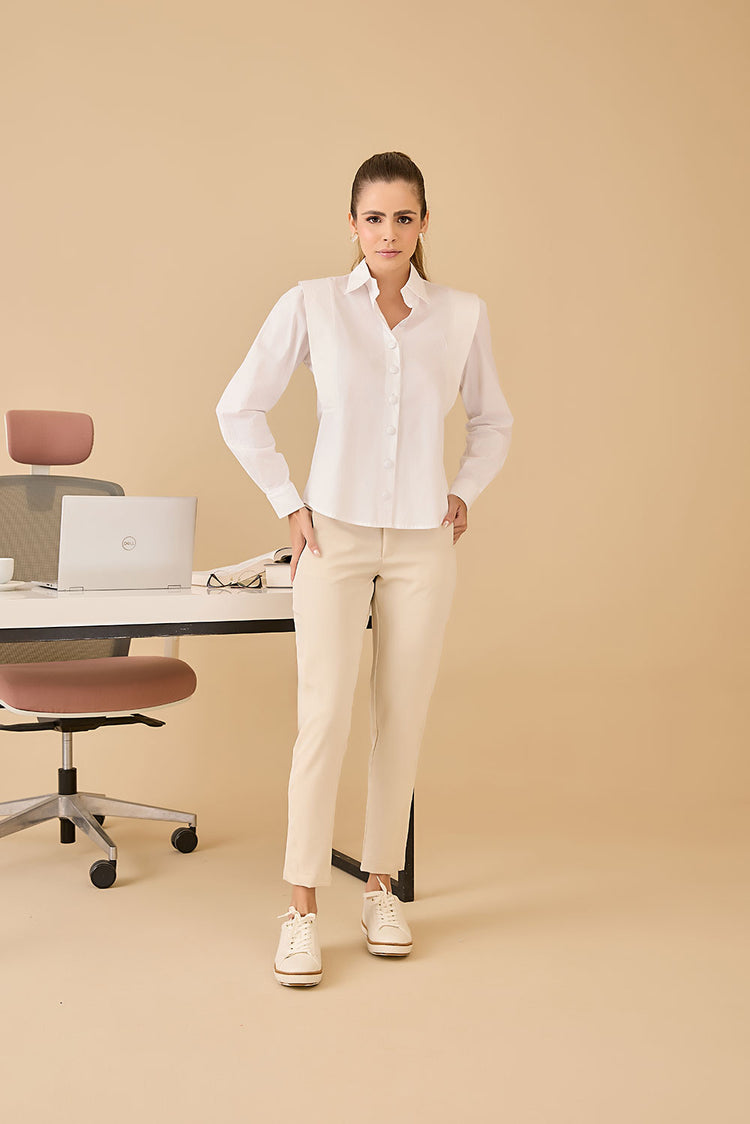 Camisa feminina Lígia cor branco - foto 5