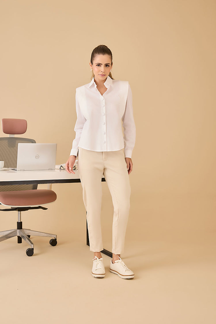 Camisa feminina Lígia cor branco - foto 9