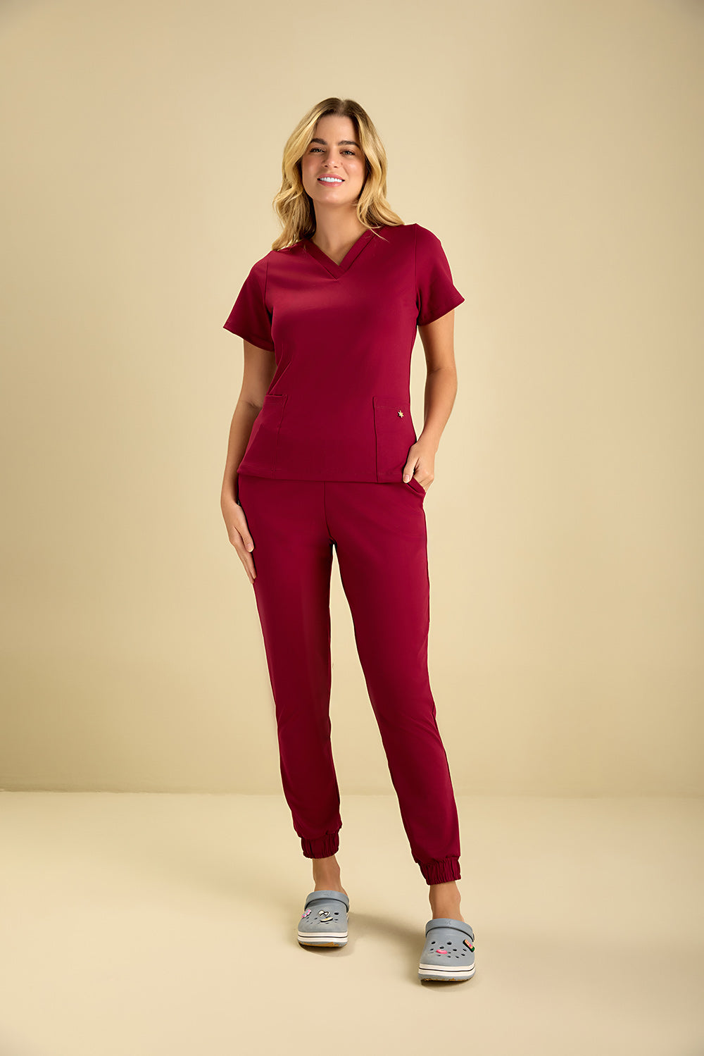 Scrub feminino Anny cor vinho - foto 2