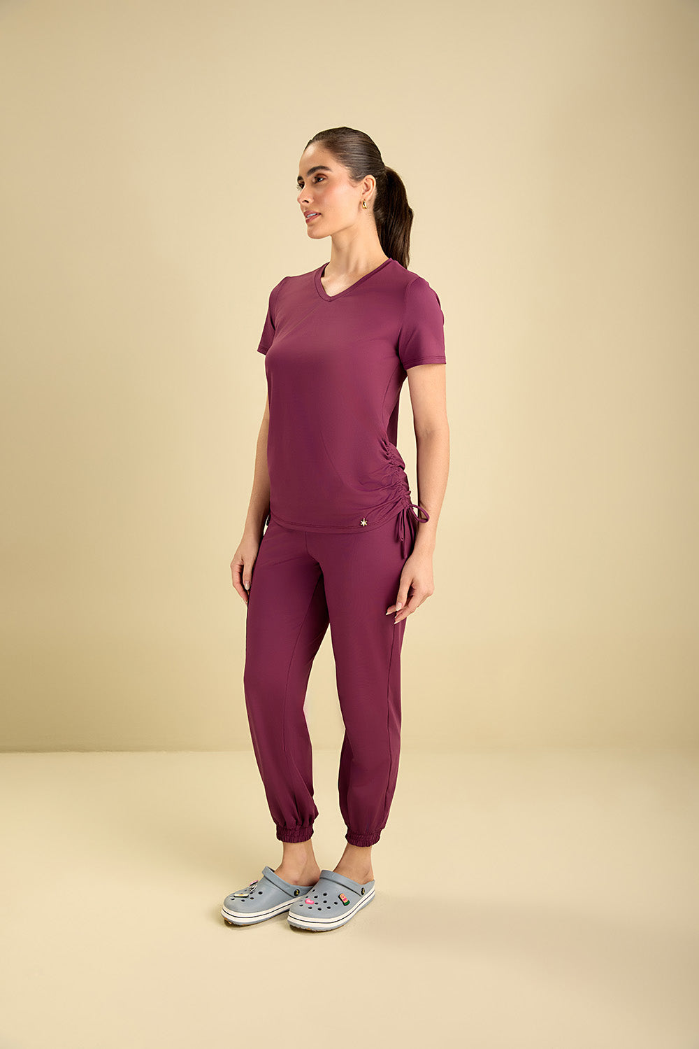 Scrub feminino Agata cor vinho - foto 3