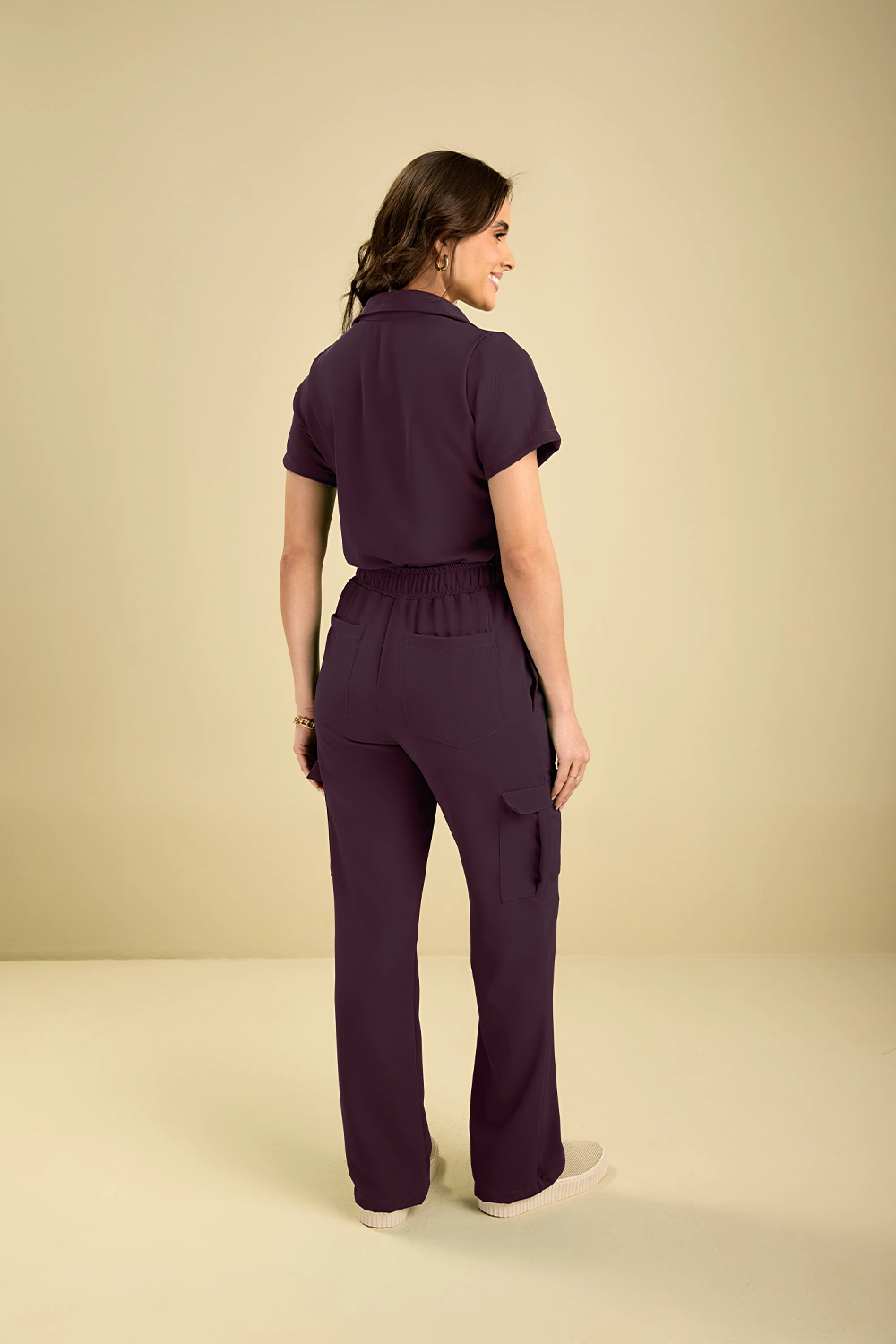 Scrub feminino Viviane cor açaí - foto 3