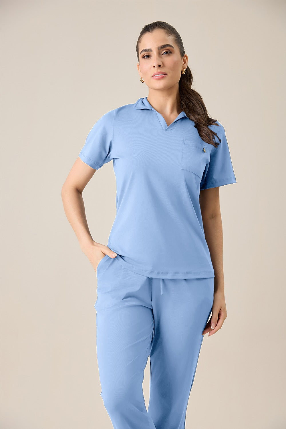 Scrub feminino Anastácia cor azul candy - foto 2