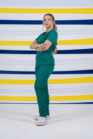 Scrub Feminino Eloa - Verde Bandeira