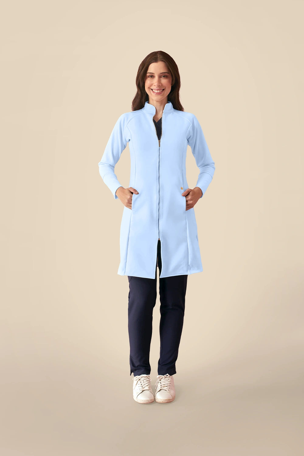 Jaleco feminino Márcia cor azul candy - foto 1