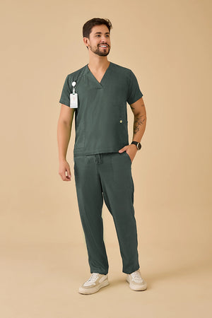 Scrub Masculino Felipe - Jeans Verde