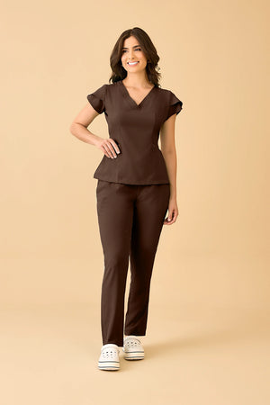 Scrub Feminino Julia Premium - Chocolate