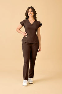 Scrub Feminino Julia Premium - Chocolate