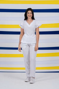Scrub Feminino Julia  Premium - Branco