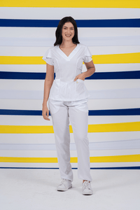 Scrub Feminino Julia  Premium - Branco