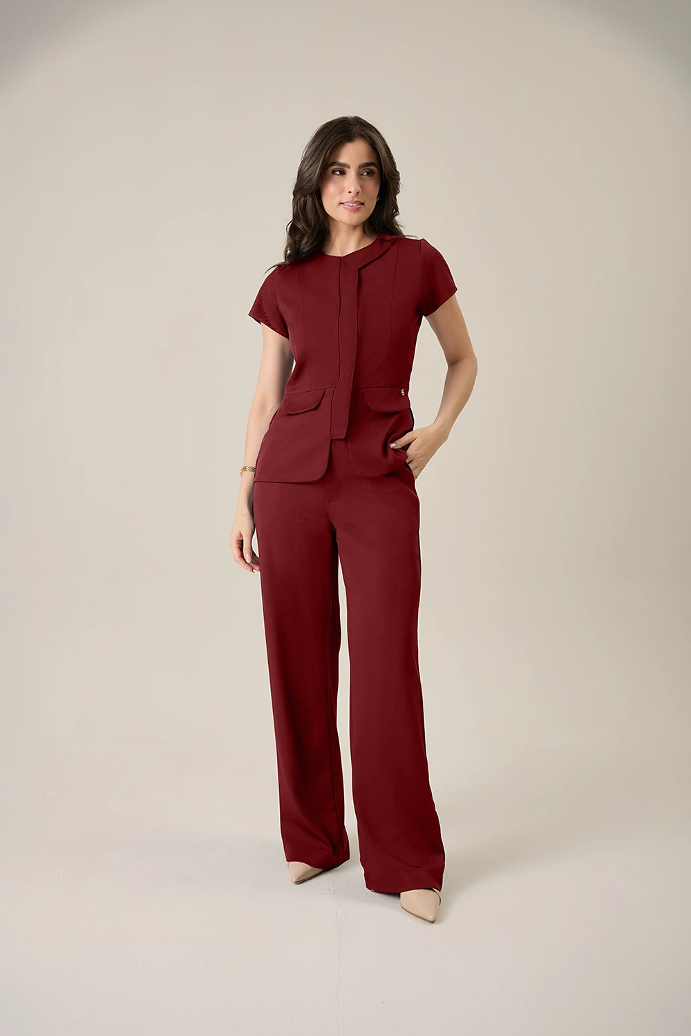 Conjunto feminino Ariele cor vinho - foto 1