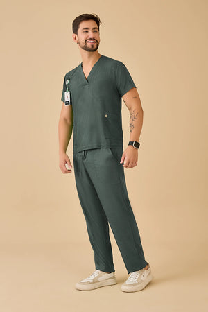 Scrub Masculino Felipe - Jeans Verde