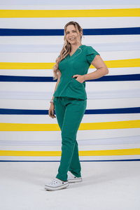Scrub Feminino Julia Premium - Verde Folha