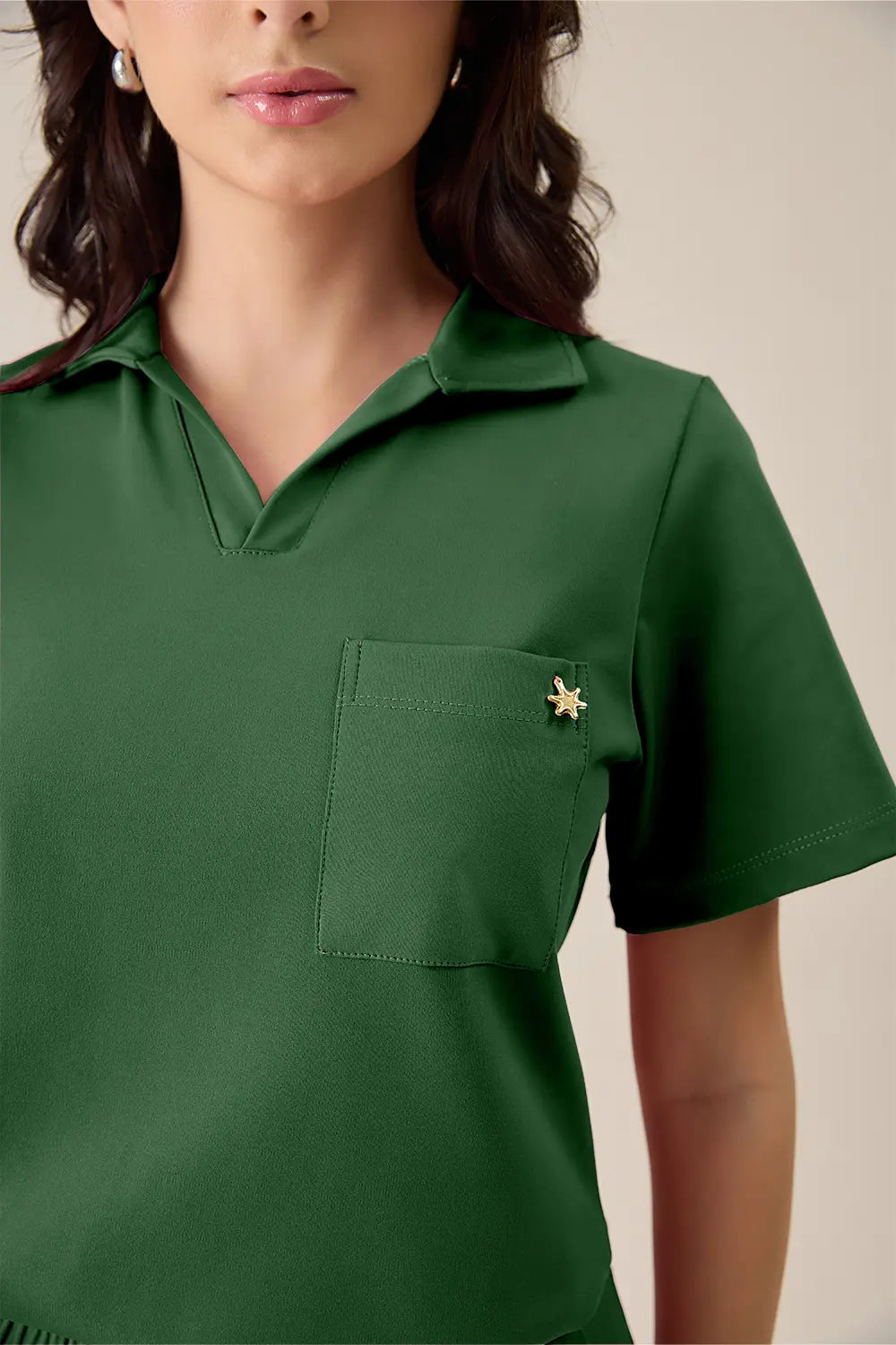 Scrub feminino Anastácia cor verde militar - foto 4