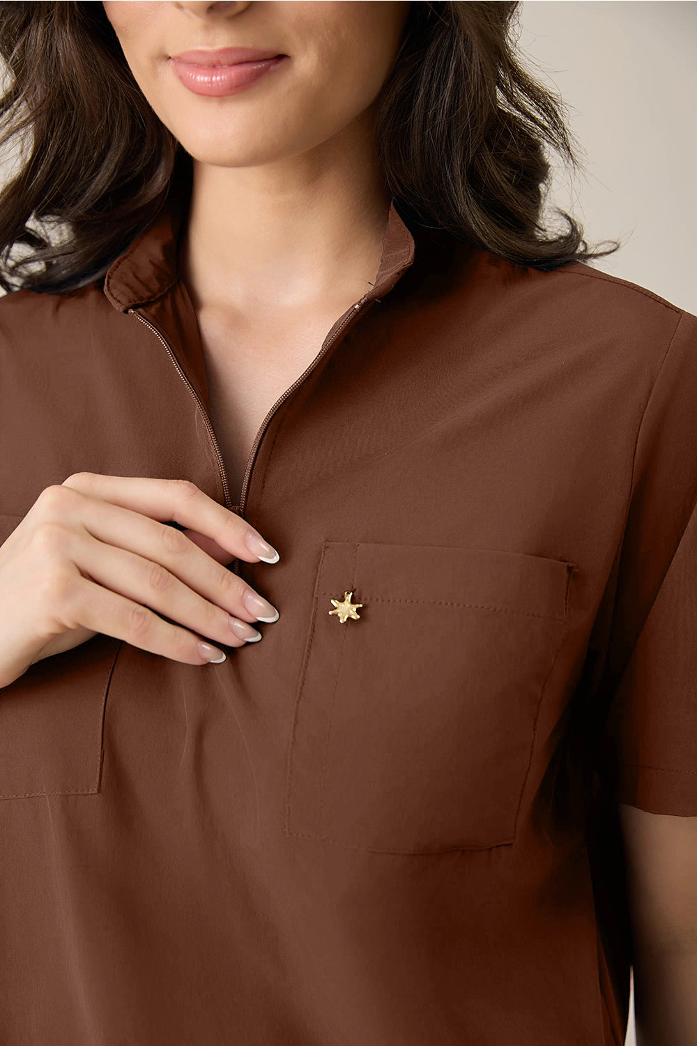 Scrub feminino Yara cor chocolate - foto 7