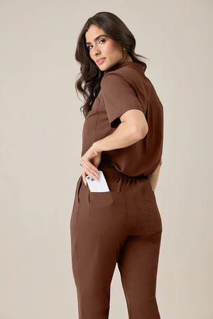 Scrub Feminino Yara - Chocolate