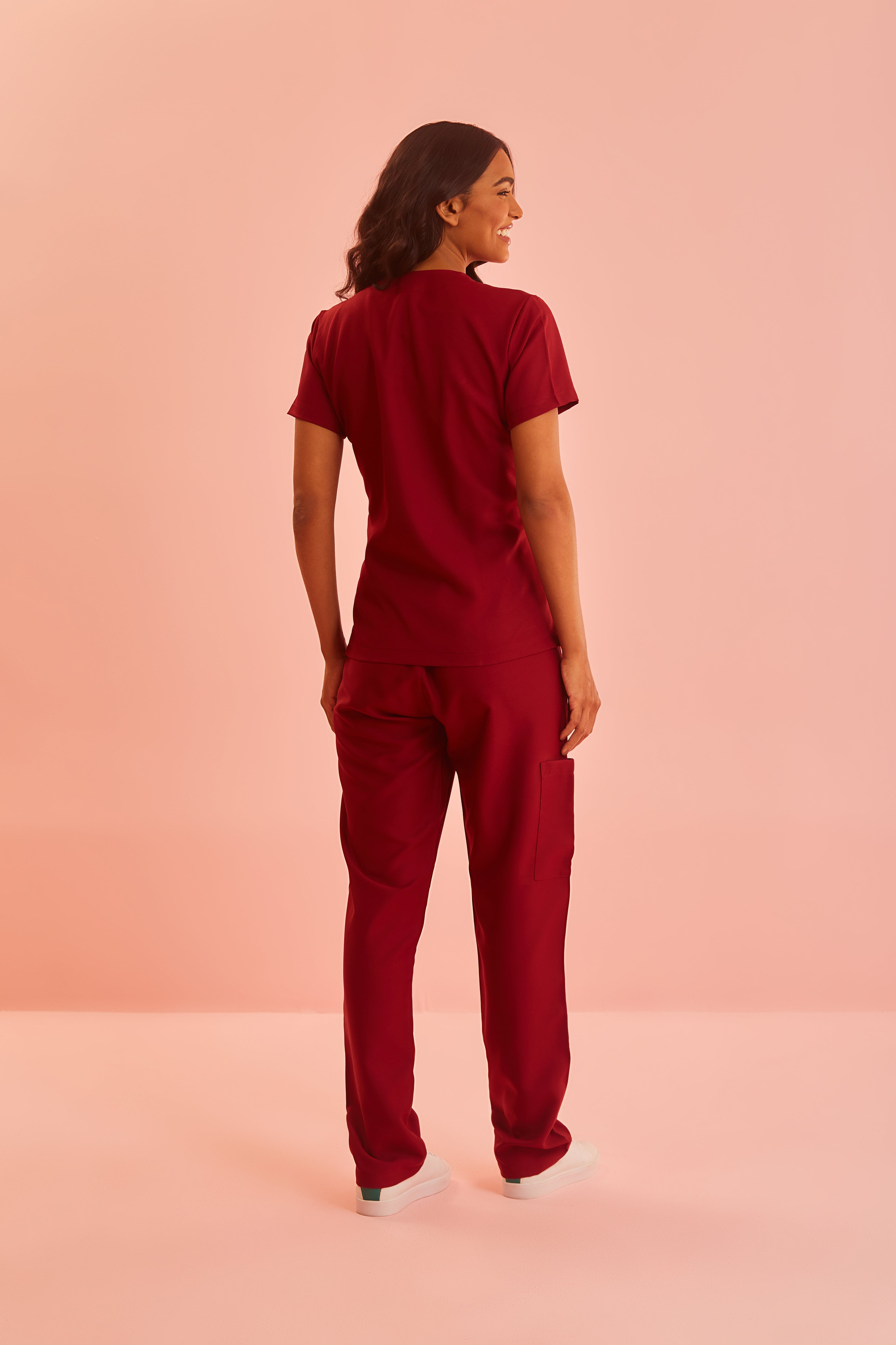 Scrub feminino Jamile cor vinho - foto 4