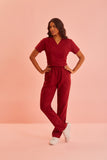 Scrub feminino Jamile cor vinho - foto 2