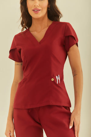 Scrub Feminino Julia - Vinho