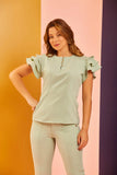 Scrub feminino Socorro cor verde sálvia - foto 3