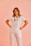 Scrub feminino Jamile cor branco - foto 1