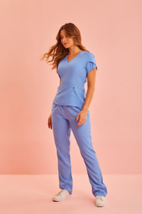 Scrub Feminino Júlia - Azul Farda