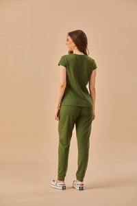 Scrub Feminino Cecília - Verde Militar