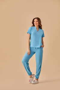 Scrub Feminino Isabel - Azul Farda