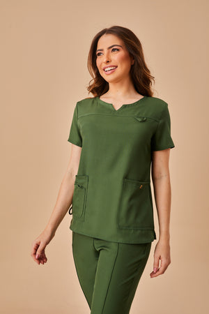 Scrub Feminino Fabiana - Verde Militar