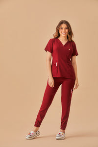 Scrub Feminino Clara - Vinho