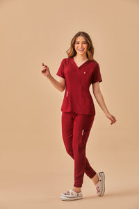 Scrub Feminino Clara - Vinho