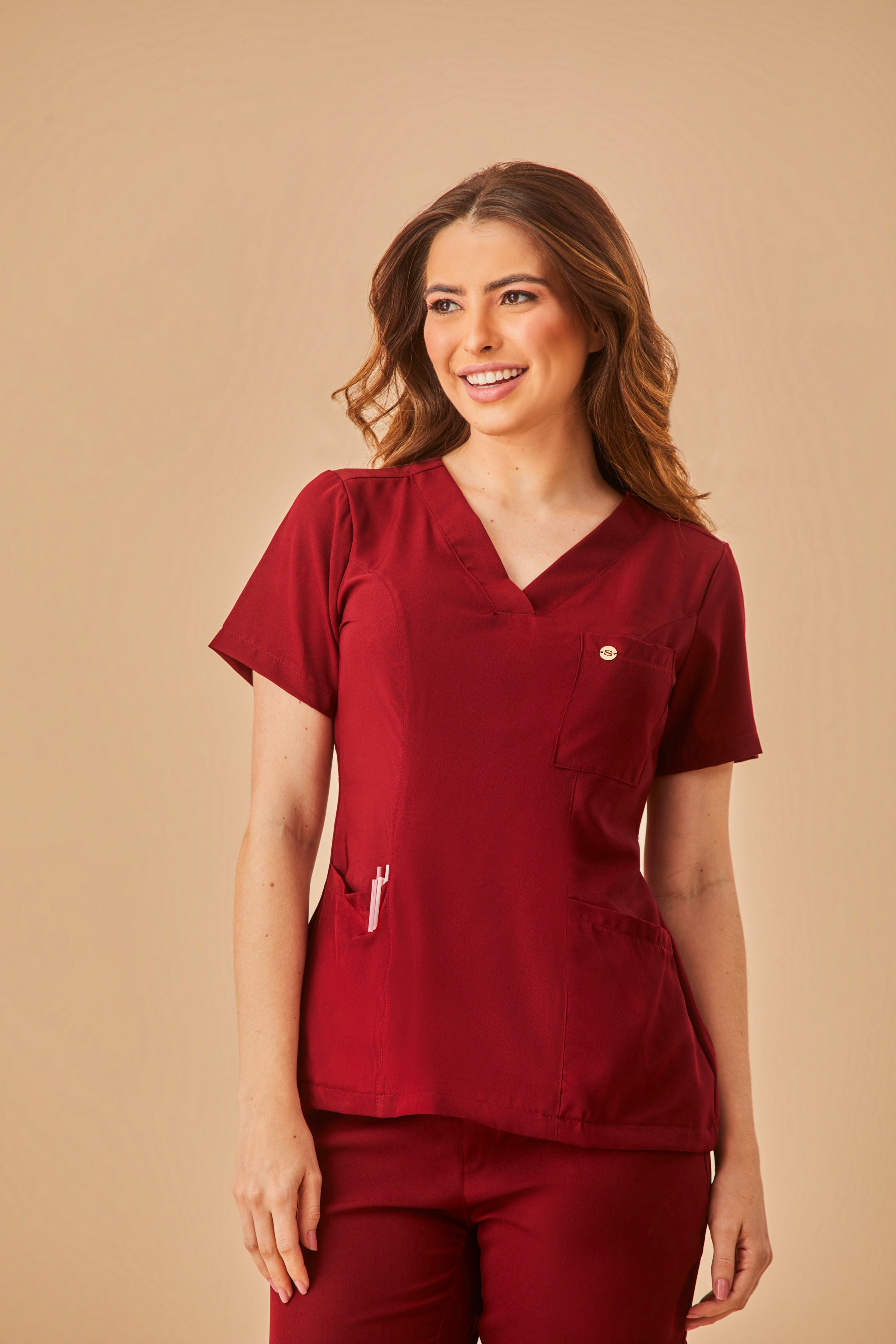 Scrub feminino Clara cor vinho - foto 3