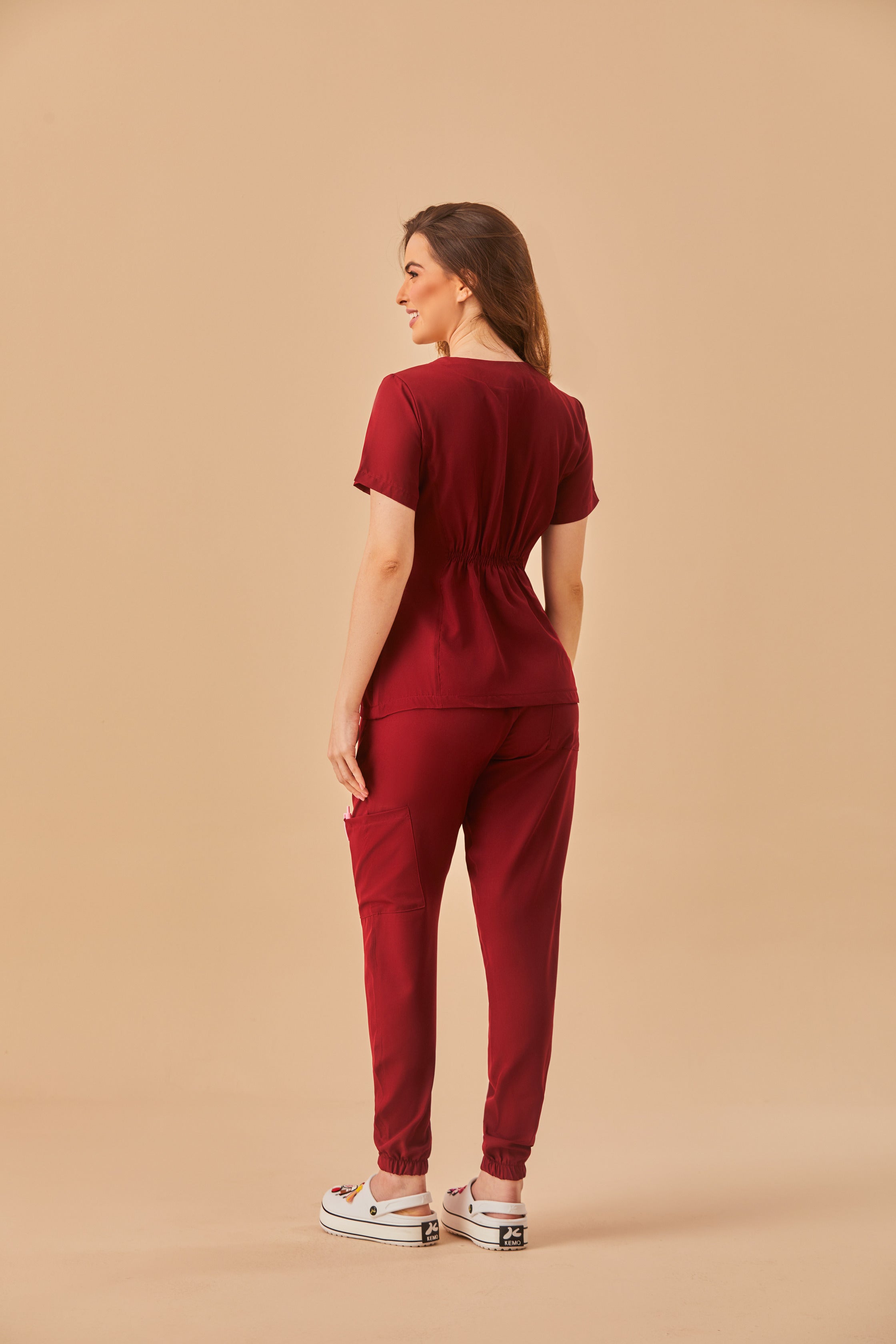Scrub feminino Clara cor vinho - foto 4
