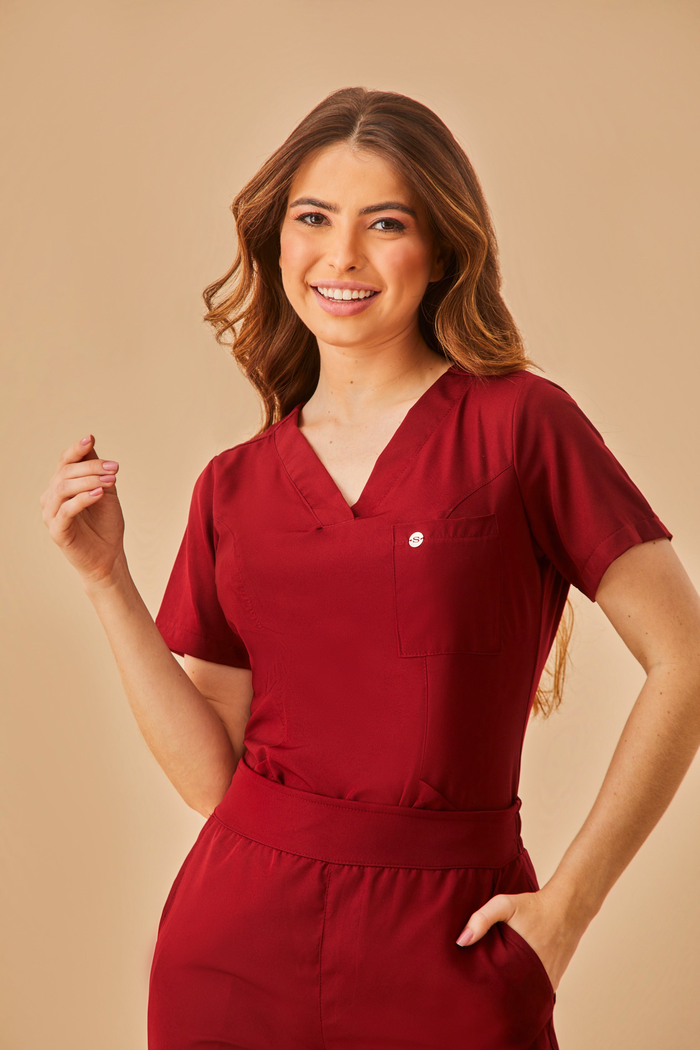 Scrub feminino Clara cor vinho - foto 7