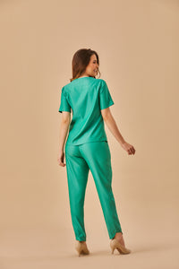 Scrub Feminino Renata - Jeans Verde