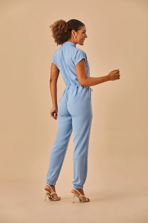 Macacão Feminino Nayara - Celeste