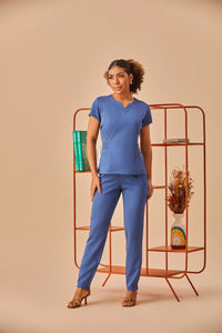 Scrub Feminino Maria - Azul Índigo