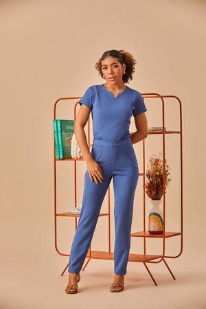 Scrub Feminino Maria - Azul Índigo