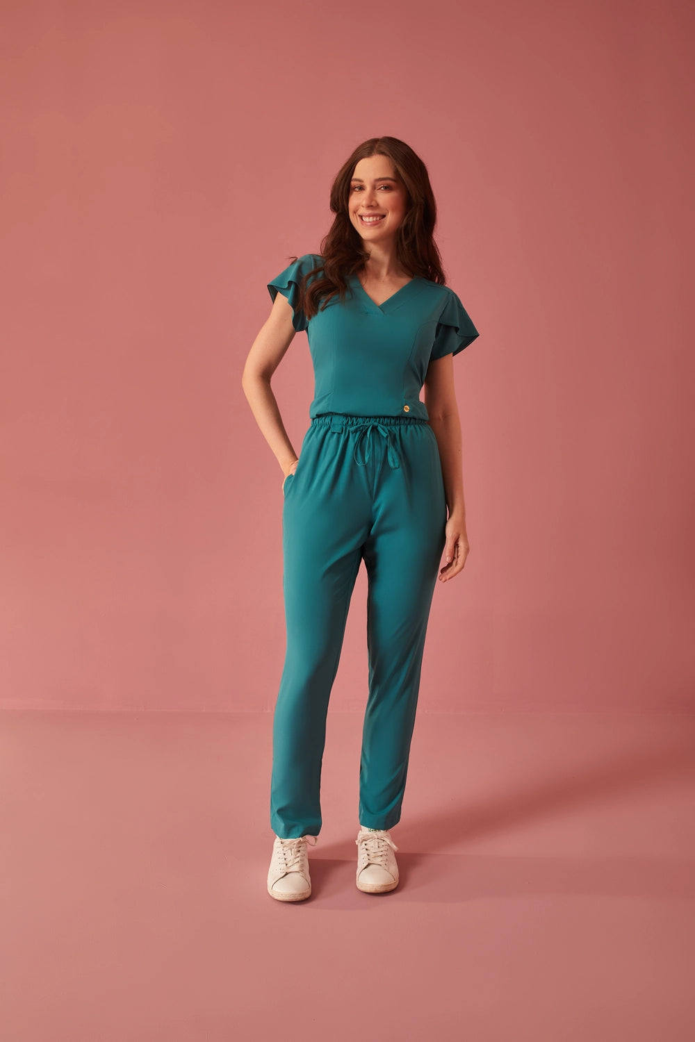 Scrub feminino Julia Premium cor petróleo - foto 5