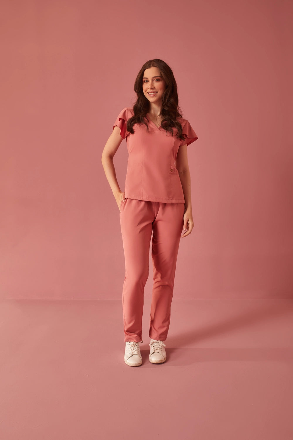 Scrub feminino Julia Premium cor rose - foto 1