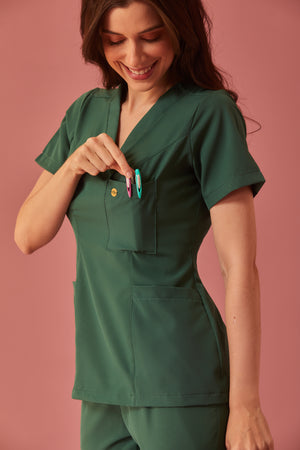 Scrub Feminino Clara - Verde Folha