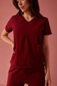 Scrub Feminino Lia - Vinho