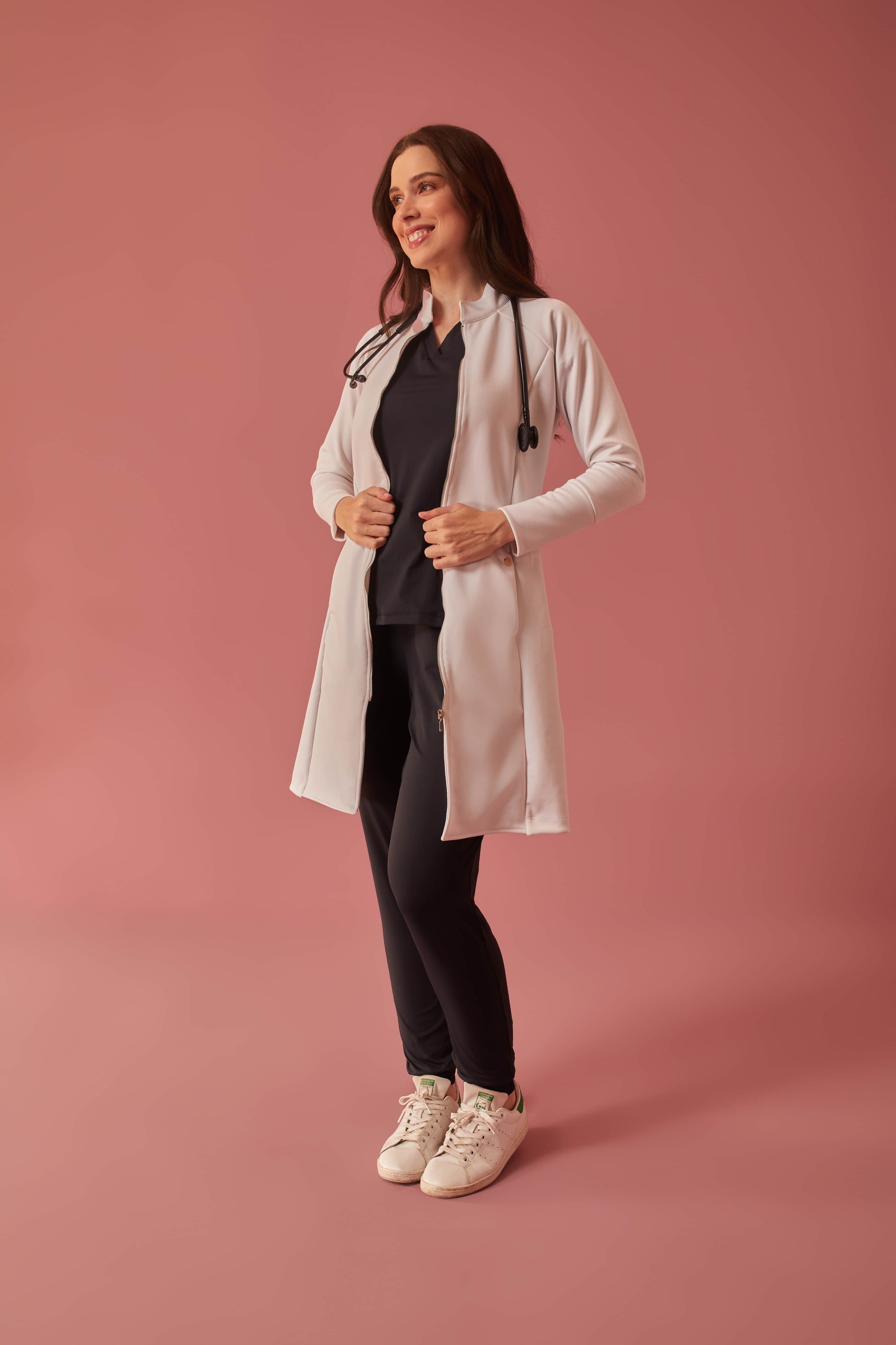 Jaleco feminino Márcia cor branco - foto 7